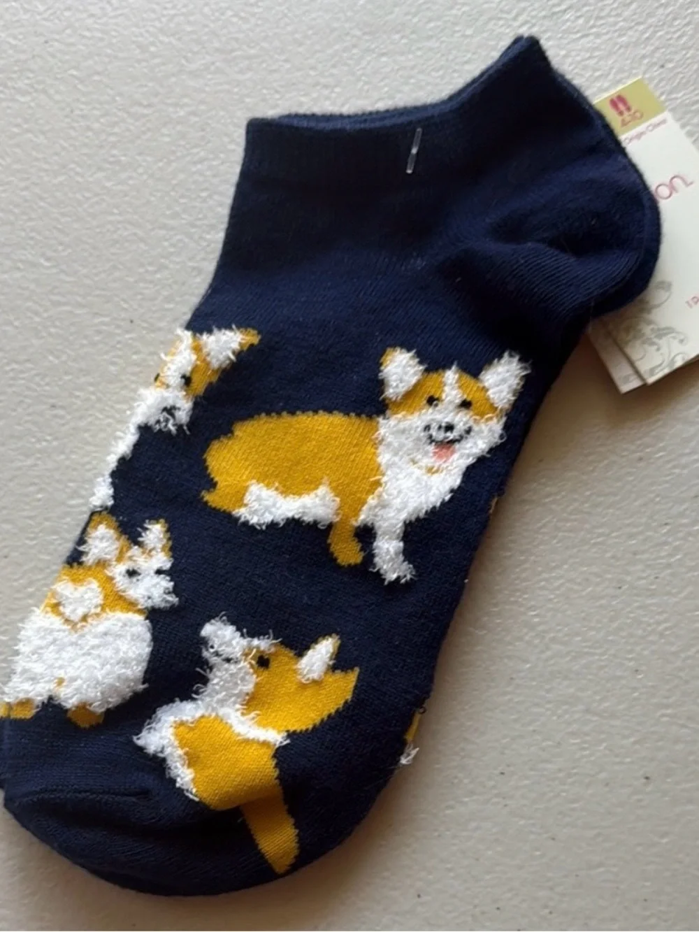HUE Women's Corgi Pattern Ankle Socks & Scotty Dog Jeans Socks - lot of 2 pair